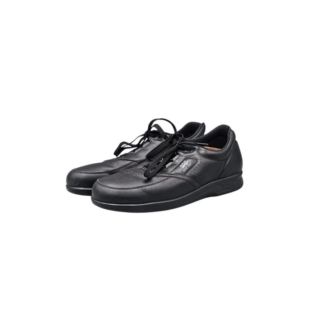 SAS Men's Size 12 N Narrow Time Out Black Leather Walking Comfort Shoes READ